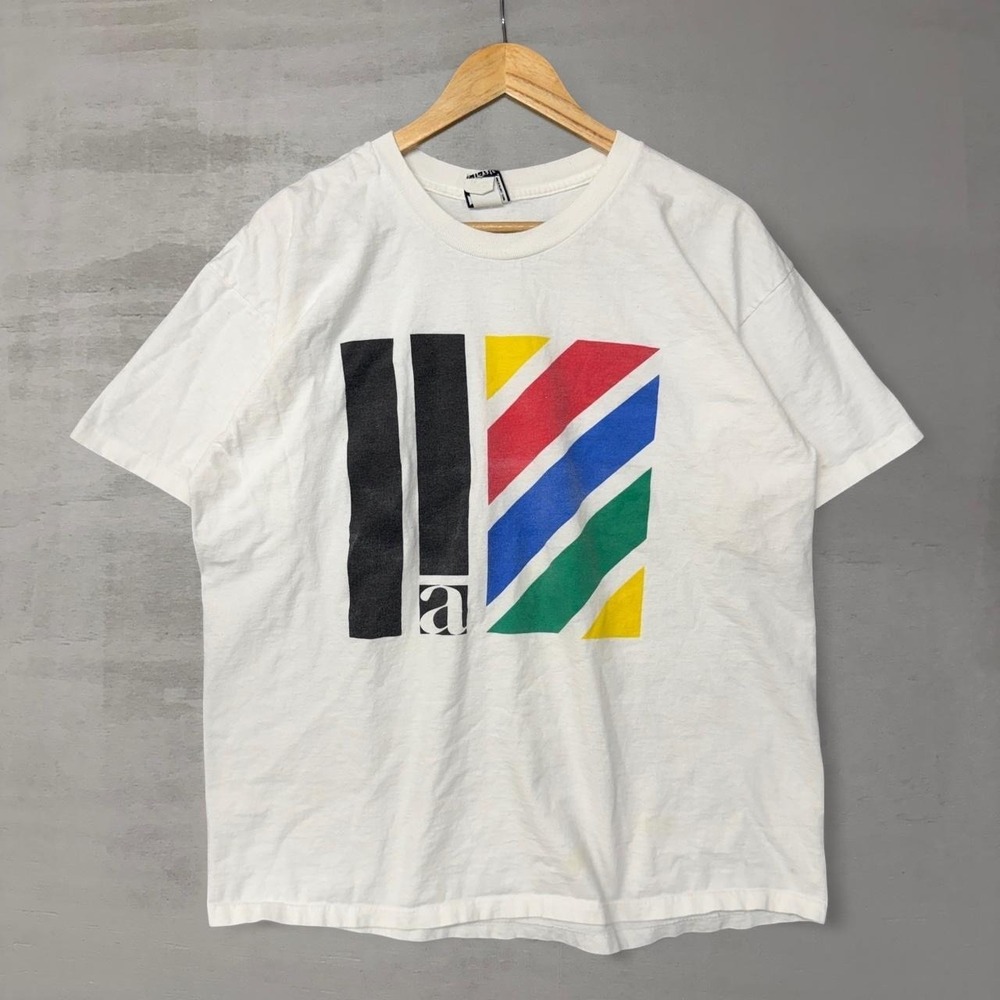 Activate Graphic Skate‎ Tee Shirt White Multicolor Abstract Print Mens Size XL